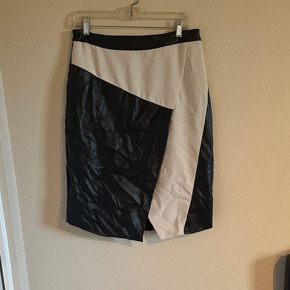 MOTF Asymmetrical Black and White Skirt